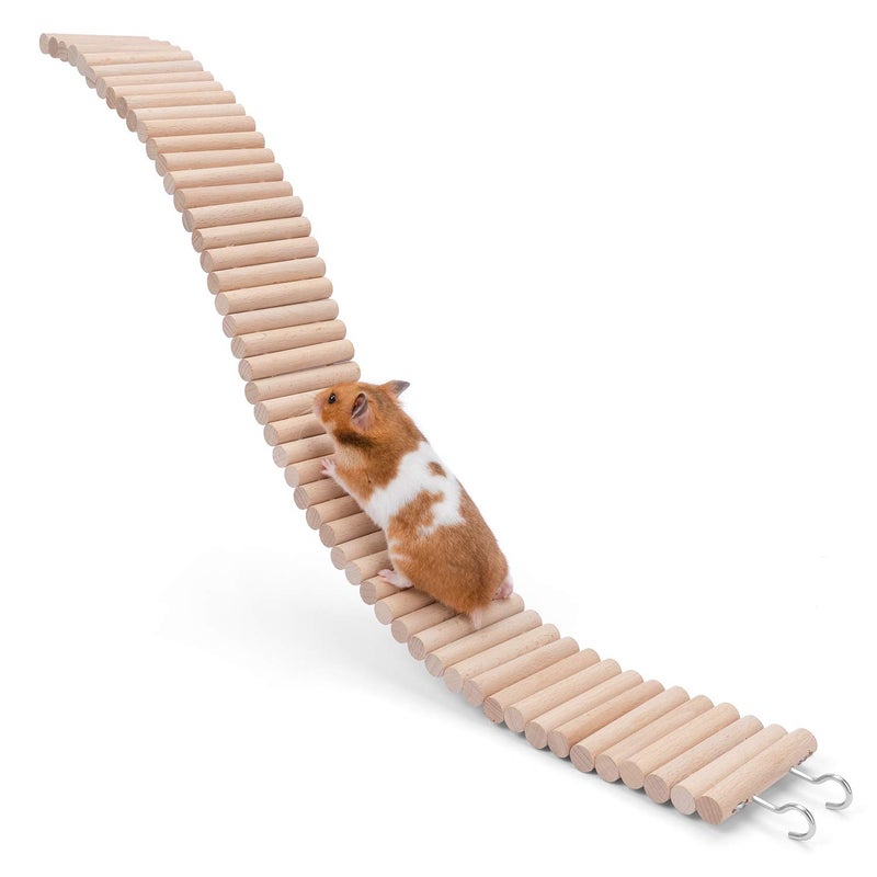 Niteangel Hamster Suspension Bridge Toy - Long Climbing Ladder for Dwarf Syrian Hamster Mice Mouse Gerbils and Other Small Animals (25.6L x 3W) - Image 1